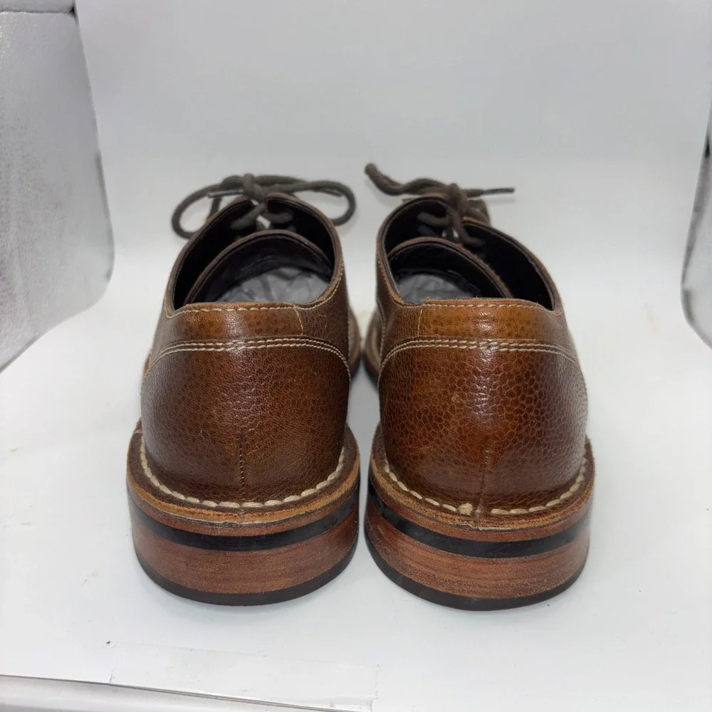 Cole Haan Air Giraldo Derby Brown Pebbled Leather Nike Air C08690 Mens 9.5M